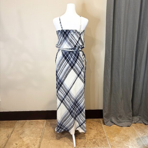 Splendid Annalise Blue Black Plaid Maxi Dress | Women's Size Medium | NWT - Picture 8 of 11